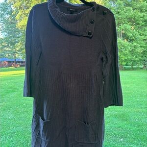 Style & Co Black Cowl Neck Sweater Dress